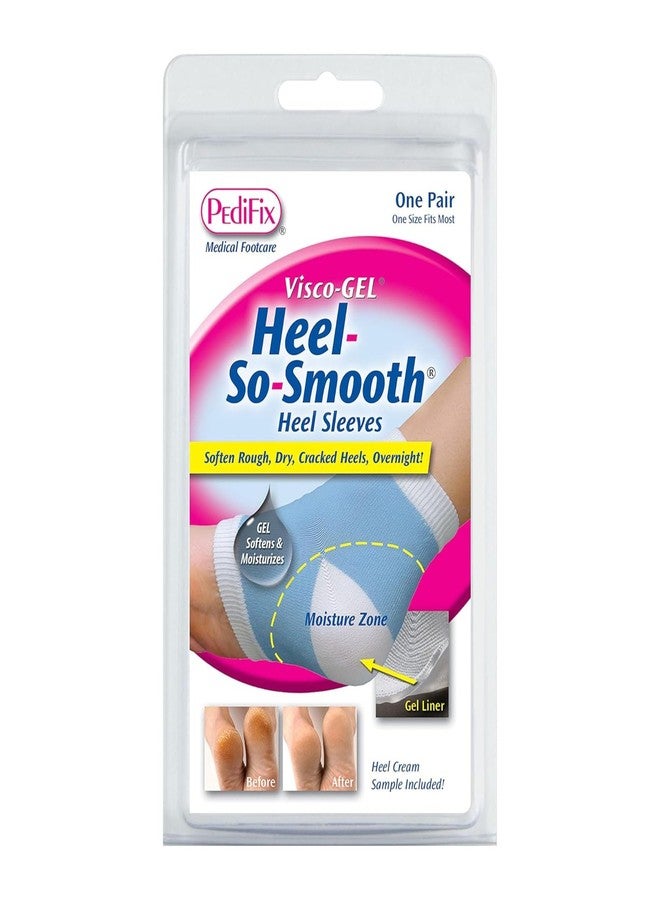 Pedifix Heel-So-Smooth Dry Heel Treatment Kit with Visco-Gel Heel Sleeves, Deep-Healing Foot Cream & Pedi-Quick Two-Sided Foot File - Softens & Repairs Rough, Dry, Cracked Heels, Calluses & Skin - Image 2